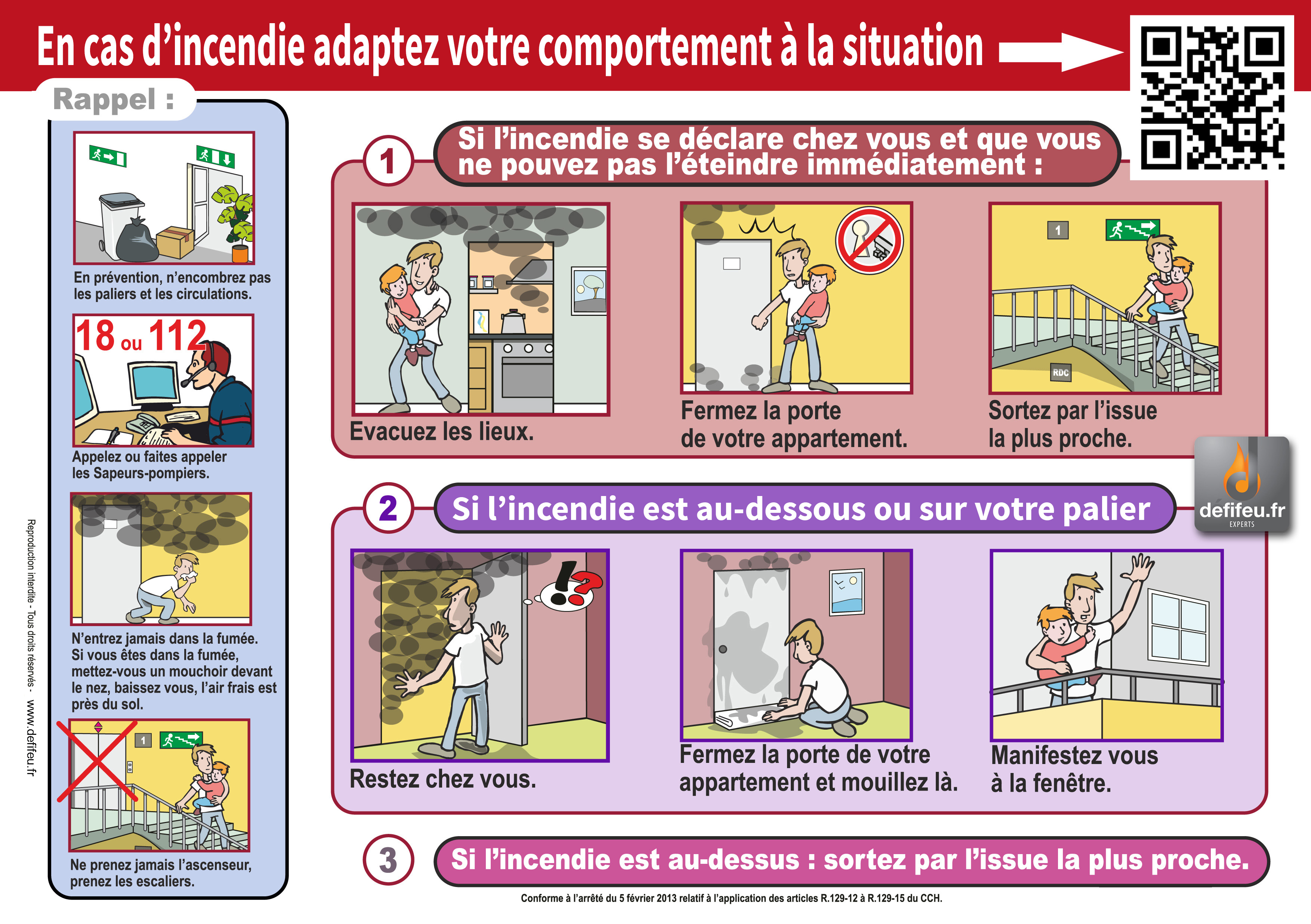 Consignes de sécurité en cas d'incendie